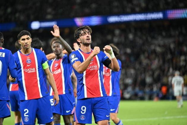 PSG v SK Slovan Bratislava - UEFA Champions League PARIS, FRANCE - SEPTEMBER 9: Paris Saint-Germain s Ferran Torres (9) celebrates after scoring his team s third goal during the UEFA Champions League 2026 27 League Phase MD1 match between Paris Saint-Germain and SK Slovan Bratislava at Parc des Princes in Paris, France, on September 9, 2026. Mustafa Yalcin Anadolu Paris France. Editorial use only. Please get in touch for any other usage.  Copyright: x2026xAnadoluxMustafaxYalcinx