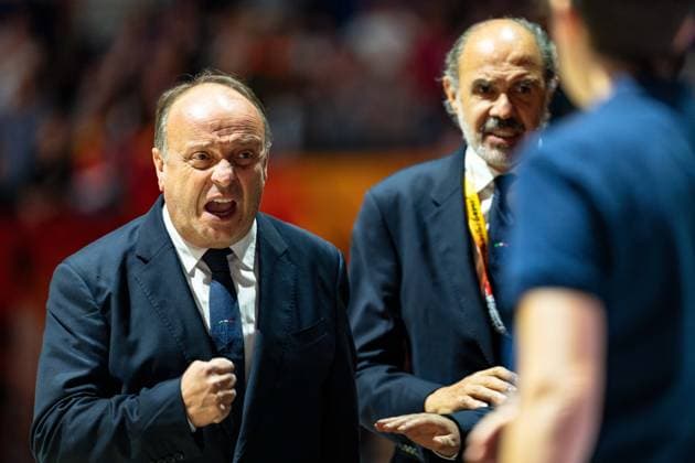 Andrea Capobianco, Italy, Coach, GER, Italy vs. Australia, Basketball, 2026 FIBA Women’s World Cup, Qualifier for the Quarterfinals, September 9, 2026, GER, Italy vs. Australia, Basketball, 2026 FIBA Women’s World Cup, Qualification for the quarterfinals, September 9, 2026, Berlin Copyright: xEibner-Pressefoto MaxxVincenx EP_MVN