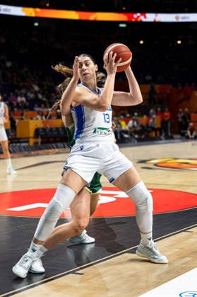 Lorela Cubaj (Italy), No. 13, in a one-on-one battle for the ball with Ezi Magbegor (Australia), No. 13, GER, Italy vs. Australia, Basketball, 2026 FIBA Women’s World Cup, Quarterfinal Qualifier, September 9, 2026, GER, Italy vs. Australia, basketball, 2026 FIBA Women’s World Cup, quarterfinal qualifier, September 9, 2026, Berlin Copyright: xEibner-Pressefoto MaxxVincenx EP_MVN