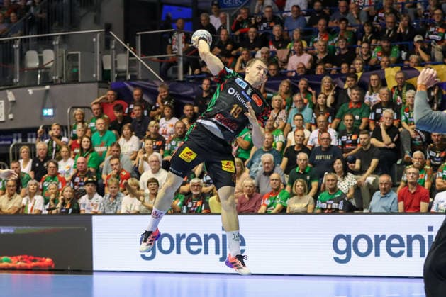 September 9, 2026, xgox, Handball EHF Champions League SC Magdeburg vs. Kolstad Handbold, Elvar Oern Jonsson, Magdeburg, 19 shots on goal, goal scorers, scored a goal, goals, scores the goal, Magdeburg
