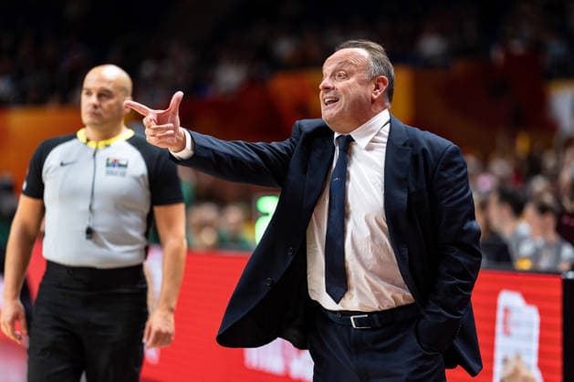 Andrea Capobianco, Italy, Coach, Gesture, Emotions, GER, Italy vs. Australia, Basketball, 2026 FIBA Women s World Cup, Qualification for the Quarterfinals, September 9, 2026, GER, Italy vs. Australia, Basketball, 2026 FIBA Women’s World Cup, Qualification for the quarterfinals, September 9, 2026, Berlin Copyright: xEibner-Pressefoto MaxxVincenx EP_MVN