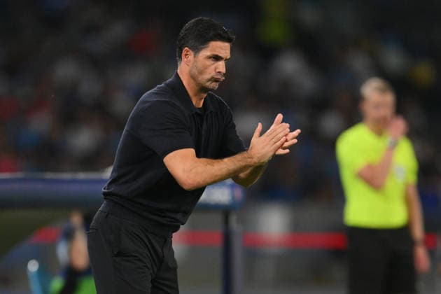 RECORD DATE NOT STATED 9th September 2026; Stadio Diego Armando Maradona, Naples, Italy; Champions League Football; Napoli versus Arsenal; Mikel Arteta head coach of Arsenal AllShotLive