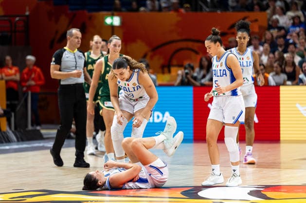 Cecilia Zandalasini (Italy), No. 9 on the floor, Lorela Cubaj (Italy), No. 13, and Matilde Villa (Italy), No. 5, assist; GER, Italy vs. Australia, Basketball, 2026 FIBA Women’s World Cup, Qualifier for the Quarterfinals, September 9, 2026, GER, Italy vs. Australia, Basketball, 2026 FIBA Women’s World Cup, Qualification for the quarterfinals, September 9, 2026, Berlin Copyright: xEibner-Pressefoto MaxxVincenx EP_MVN