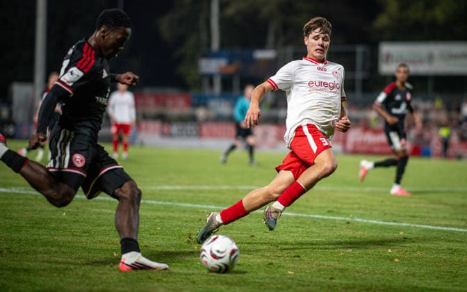 Soccer, 2026–2027 Season, Lower Rhine Cup, September 9, 2026, First Round, Men’s, SV Biemenhorst White vs. Fortuna Düsseldorf Black, Kaden Amaniampong, Ferdinand Schulte, SV Biemenhorst, Bocholt, Stadion am Huenting, Germany 260909_fb_sv-biemenhorst_fortuna-duesseldorf_58674