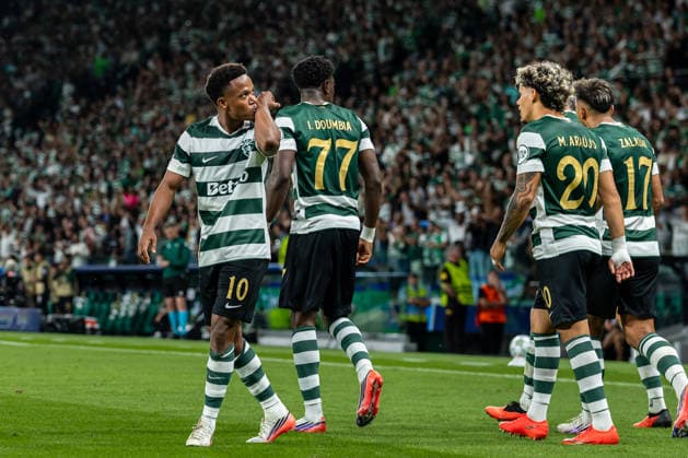 September 9, 2026, Lisbon, Lisbon, Portugal: Geny Catamo of Sporting CP celebrates during the Uefa Champions League 2026-27 match between Sporting CP and Galatasaray SK at Estadio Jose Alvalade on September 9, 2026 in Lisbon, Portugal. Lisbon Portugal - ZUMAs391 20260909_znp_s391_009 Copyright: xCarlosxSilvax