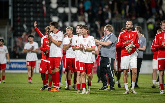 Soccer, 2026–2027 Season, Lower Rhine Cup, September 9, 2026, First Round, Men’s Division, SV Biemenhorst White vs. Fortuna Düsseldorf Black. Thanks to the fans at Bocholt Stadium am Huenting, Germany. 260909_fb_sv-biemenhorst_fortuna-duesseldorf_58728