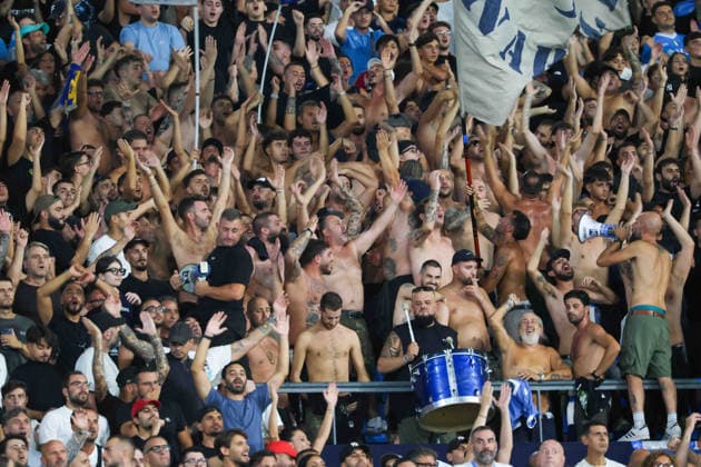 Napoli vs Arsenal of the Europa Champions League 2026 27 Supporters of SSC Napoli During the UEFA Champions League football match between SSC Napoli and Arsenal FC on September 9, 2026, at the Diego Armando Maradona Stadium in Naples. Naples Stadio Diego Armando Maradona Naples Italy Copyright: xFABIOxSASSOxFabioxSassox Napoli Arsenal2026_09_09Fabio Sasso6116