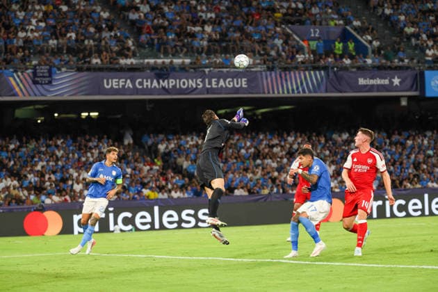 Napoli vs Arsenal of the Europa Champions League 2026 27 Alex Meret of SSC Napoli During the UEFA Champions League football match between SSC Napoli and Arsenal FC on September 9, 2026, at the Diego Armando Maradona Stadium in Naples. Naples Stadio Diego Armando Maradona Naples Italy Copyright: xFABIOxSASSOxFabioxSassox Napoli Arsenal2026_09_09Fabio Sasso6125