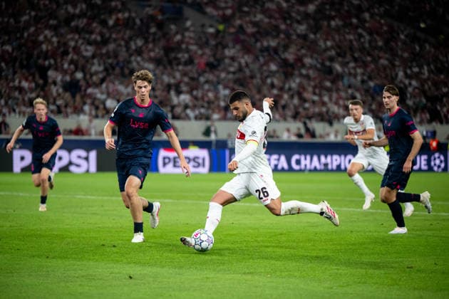 September 9, 2026, GER, Soccer, Men s, UEFA Champions League, Group Stage, Matchday 1, 2026–2027 Season, VfB Stuttgart vs. Viking Stavanger; Deniz Undav (VfB Stuttgart) misses a scoring opportunity in the 26th minute; Stuttgart MHP Arena, Baden-Württemberg, Germany Copyright: xNordphoto Memmlerx