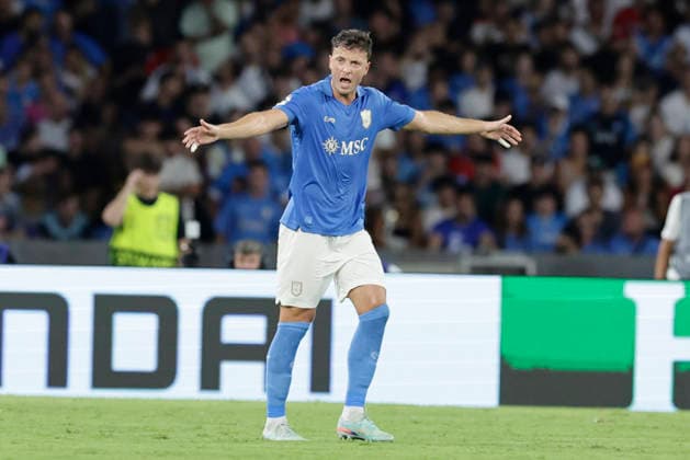 CL SSC Napoli cl SSC Napoli vs Arsenal Napoli s Kosovar defender Amir Rrahmani controls the ball during Champions League football match SSC Napoli vs Arsenal at the Diego Armando Maradona stadium in Napoli September 09, 2026. _BPH9965 Copyright: xAntonioxBalascox