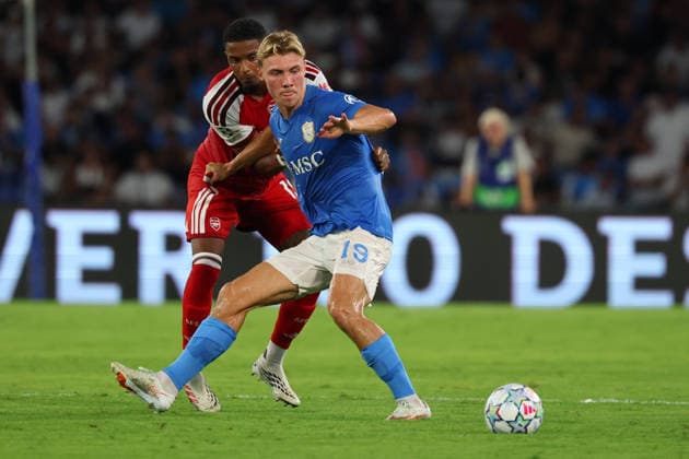 Napoli™s Rasmus Hojlund during the UEFA Champions League football match between Napoli vs Arsenal - Champions League 2026 2027 - Diego Armando Maradona stadium September 9, 2026 Naples, Italy soccer  Copyright: xAlessandroxGarofalo LaPressex