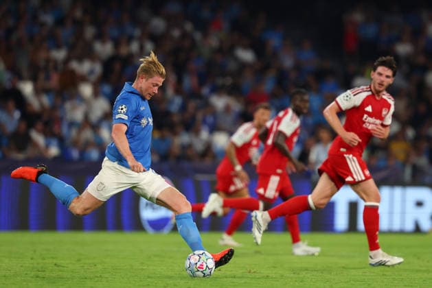 Napoli™s Kevin De Bruyne during the UEFA Champions League football match between Napoli vs Arsenal - Champions League 2026 2027 - Diego Armando Maradona stadium September 9, 2026 Naples, Italy soccer  Copyright: xAlessandroxGarofalo LaPressex