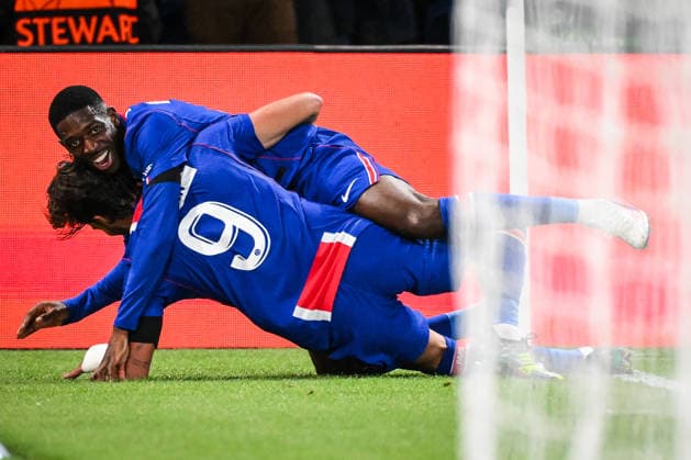 September 9, 2026, Paris, France, France: Ferran TORRES of PSG celebrate his goal with Ousmane DEMBELE of PSG during the UEFA Champions League, League Phase MD1 match between Paris Saint-Germain and SK Slovan Bratislava at Parc des Princes Stadium on September 09, 2026 in Paris, France. Paris Saint-Germain V SK Slovan Bratislava - UEFA Champions League  - ZUMAm308 20260909_zsp_m308_015 Copyright: xMatthieuxMirvillex