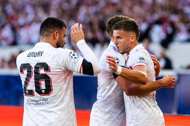 September 9, 2009: Ermedin Demirovic of Stuttgart celebrates after scoring the 1-0 goal during the UEFA Champions League soccer match between VfB Stuttgart and Viking on September 9, 2026 in Stuttgart. Photo by Marius Simensen, BILDBYRAN COP 238 MM0072 bbeng football soccer celebration Champions League UEFA Champions League VfB Stuttgart Viking  Copyright: MARIUSxSIMENSEN BB260909ZF012