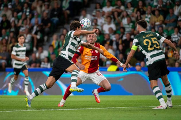September 9, 2026, Lisbon, Lisbon, Portugal: EDUARDO QUARESMA defender of Sporting CP in action against BARIS ALPER YILMAZ forward of Galatasaray during the UEFA Champions League group stage match between Sporting CP and Galatasaray at Estadio Jose Alvalade. Lisbon Portugal - ZUMAr238 20260909_zip_r238_009 Copyright: xRicardoxRochax