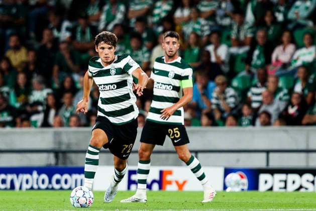 Sporting CP v Galatasaray FC - Fase de Liga da UEFA Champions League 2026 2027 Eduardo Quaresma do Sporting CP durante a partida entre Sporting CP v Galatasaray FC, para a Fase de Liga da UEFA Champions League 2026 2027 no Estadio Jose Alvalade, Portugal (Foto de Diogo Faria Reis Avant Sports) Lisboa Estadio Jose Alvalde Lisboa Portugal Copyright: xDiogoxFariaxReis AvantxSportsx