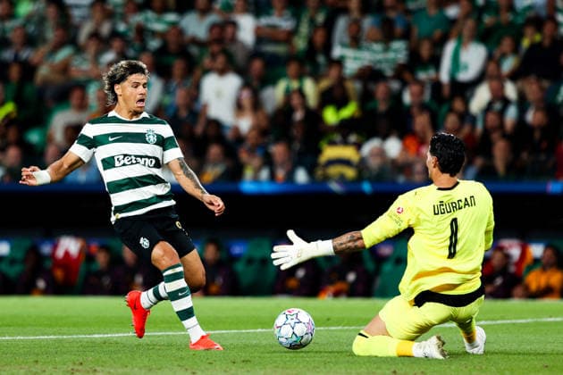 Sporting CP v Galatasaray FC - Fase de Liga da UEFA Champions League 2026 2027 Maxi Araujo do Sporting CP durante a partida entre Sporting CP v Galatasaray FC, para a Fase de Liga da UEFA Champions League 2026 2027 no Estadio Jose Alvalade, Portugal (Foto de Diogo Faria Reis Avant Sports) Lisboa Estadio Jose Alvalde Lisboa Portugal Copyright: xDiogoxFariaxReis AvantxSportsx