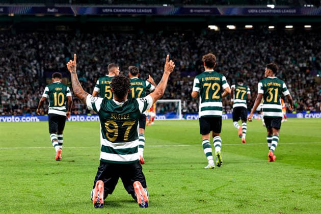 Estadio Jose Alvalde Luis Suarez forward of Sporting CP celebrates after scoring the team s second goal during the UEFA Champions League 2025 26 League Phase MD1 match between Sporting CP and Galatasaray at Estadio JosÃ Alvalade on September 9, 2026 in Lisbon, Portugal. UEFA Champions League 2026 27 - Sporting CP vs Galatasaray (Valter Gouveia SPP) Copyright: xValterxGouveia SPPx spp-en-VaGo-VG_L1417