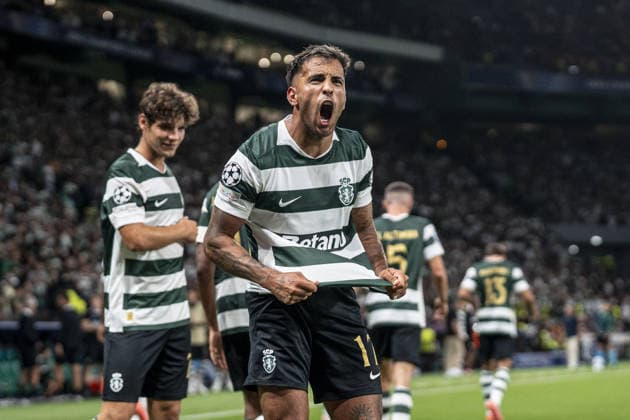 LISBON, PORTUGAL - SEPTEMBER 9: Rodrigo Zalazar of Sporting CP celebrates after scoring team s third goal during the UEFA Champions League 2026 27 League Phase MD1 match between Sporting Club de Portugal and Galatasaray A S at Estadio Jose Alvalade on September 9, 2026 in Lisbon, Portugal (Photo by Pedro Loureiro Sports Press Photo SPP) Copyright: xSportsxPressxPhotox Sportspressphoto_SPR226944