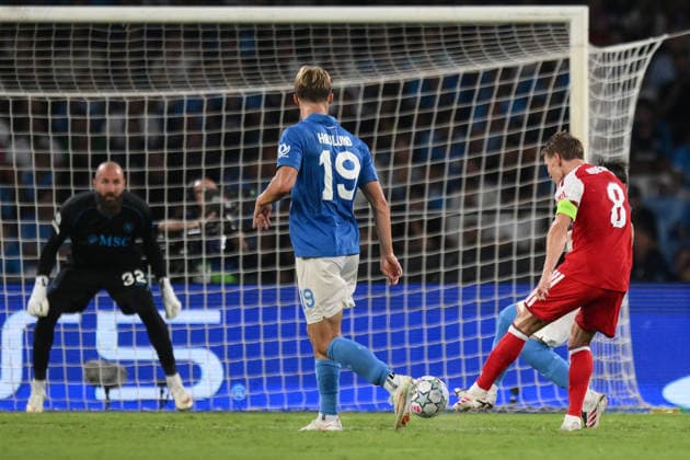 Ni Napoli 09 09 2026 - Champions League Napoli-Arsenal foto Nicola Ianuale Image nella foto: gol Martin Odegaard 