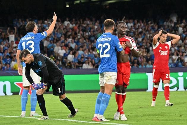 Foto IPP Felice De Martino Napoli 09 09 2026 Calcio Champions League 2026-2027 Napoli - Arsenal Nella foto: Bukayo Saka Italy Photo Press World Copyright Napoli italy Italia ITALY  Copyright: xR4924_italyphotopressx