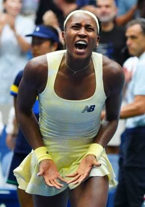 Coco Gauff celebrates her quarter final win over Mirra Andreeva 2026 US Open, Day Eleven, USTA Billie Jean King National Tennis Center, New York, USA - 09 Sep 2026New York USTA Billie Jean King National T New York (NY) United States of America EDITORIAL USE ONLY No use with unauthorised audio, video, data, fixture lists, club league logos or live services. Online in-match use limited to 120 images, no video emulation. No use in betting, games or single club league player publications. Copyright: xJavierxGarcia Shutterstockx 17140158z