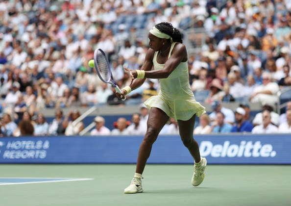 September 9, 2026, New York City, New York, USA: COCO GAUFF of USA during the match against M. Andreeva in the womenÃ¢â‚¬â ¢s quarterfinals of Grand Slam tournament US Open. New York, USA. Tennis: US Open - Coco Gauff  - ZUMAc278 20260909_zsp_c278_028 Copyright: xMarcinxCholewinskix