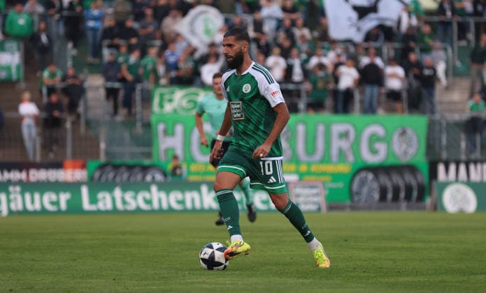 September 9, 2026, Soccer, Men s, Regionalliga Southwest, 2026–2027 Season, FC 08 Homburg vs. FC Kaiserslautern II, Hilal El Helwe, FC 08 Homburg in Action, Homburg Waldstadion, Saarland, Germany Copyright: xFabianxKleerx