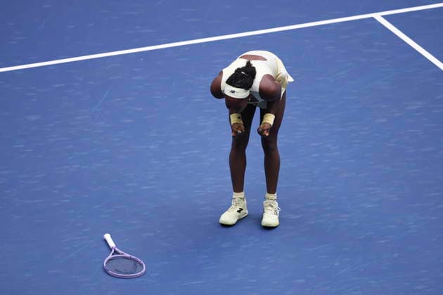 US Open tennis tournament - Day 11 Coco Gauff of the US celebrates winning against Mirra Andreeva of Russia in their Women s Singles Quarterfinals match of the US Open Tennis Championships in Flushing Meadows, New York, USA, 09 September 2026. FLUSHING MEADOWS NEW YORK United States  Copyright: xSARAHxYENESELx