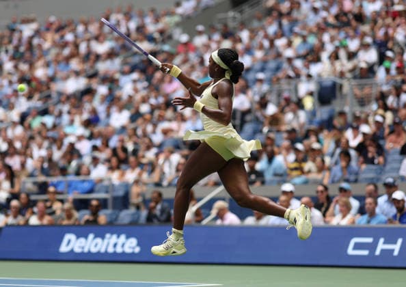 September 9, 2026, New York City, New York, USA: COCO GAUFF of USA during the match against M. Andreeva in the womenÃ¢â‚¬â ¢s quarterfinals of Grand Slam tournament US Open. New York, USA. New York City USA - ZUMAc278 20260909_zsp_c278_024 Copyright: xMarcinxCholewinskix