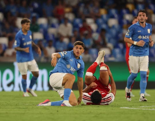 Napoli vs Arsenal of the Europa Champions League 2026 27 Costantino Favasuli of SSC Napoli During the UEFA Champions League football match between SSC Napoli and Arsenal FC on September 9, 2026, at the Diego Armando Maradona Stadium in Naples. Naples Stadio Diego Armando Maradona Naples Italy Copyright: xFABIOxSASSOxFabioxSassox Napoli Arsenal2026_09_09Fabio Sasso6212