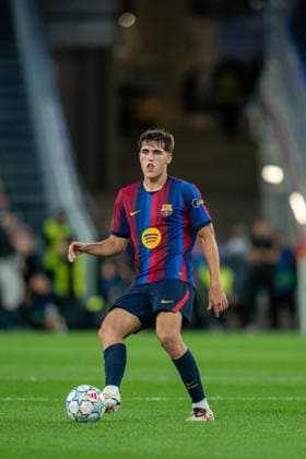 Spain-Football-UEFA Champions League FC Barcelona, Barca v Feyenoord in Barcelona, Spain. FC Barcelona player Pau Cubarsi (5) during UEFA Champions League match between FC Barcelona and Feyenoord in Spotify Camp Nou Stadium, Barcelona, Spain, on September 9, 2026. Barcelona Spotify Camp Nou Stadium Barcelona Spain