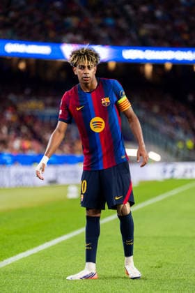 Spain-Football-UEFA Champions League FC Barcelona, Barca v Feyenoord in Barcelona, Spain. FC Barcelona player Lamine Yamal (10) during UEFA Champions League match between FC Barcelona and Feyenoord in Spotify Camp Nou Stadium, Barcelona, Spain, on September 9, 2026. Barcelona Spotify Camp Nou Stadium Barcelona Spain