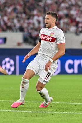 STUTTGART, GERMANY; 09. SEPTEMBER: Ermedin DEMIROVIC (VfB Stuttgart 9) during the Champions League Match between VfB Stuttgart vs. Viking FK at Matchday 1 at MHP-Arena Copyright: xBEAUTIFULxSPORTS Goldbergx