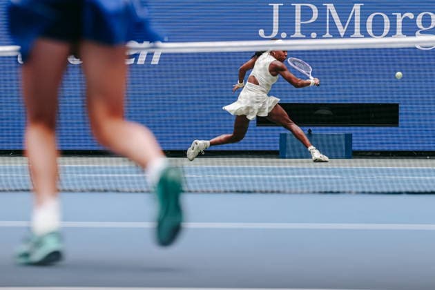 US Open tennis tournament - Day 11 Coco Gauff of USA in action against Mirra Andreeva of Russia during the Women s Singles Quarter Finals match of the US Open Tennis Championships in Flushing Meadows, New York, USA, 09 September 2026. FLUSHING MEADOWS NEW YORK United States  Copyright: xOLGAxFEDOROVAx