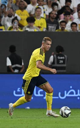 Al Nassr v Abha - Saudi Pro League RIYADH, SAUDI ARABIA - SEPTEMBER 09: Cristiano Ronaldo of Al Nassr in action during the Saudi Pro League match between Al Nassr and Abha at Alawwal Park Stadium, on September 09, 2026 in Riyadh, Saudi Arabia. Mohammed Saad Anadolu Riyadh Saudi Arabia. Editorial use only. Please get in touch for any other usage.  Copyright: x2026xAnadoluxMohammedxSaadx
