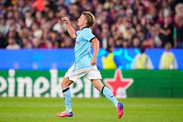 FC Barcelona, Barca v Feyenoord - UEFA Champions League 2026 27 League Phase MD1 Sem Steijn attacking midfield of Feyenoord and Netherlands celebrates after scoring his sides first goal during the UEFA Champions League 2026 27 League Phase MD1 match between FC Barcelona and Feyenoord at Camp Nou on September 9, 2026 in Barcelona, Spain. Barcelona Spain  Copyright: xJosexBretonx originalFilename:bretonhernandez-fcbarcel260909_npBW9.jpg
