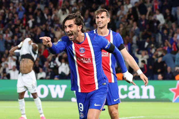 FOOTBALL : Paris Saint Germain Vs SK Slovan Bratislava - Ligue des Champions - 09 09 2026 Joie sur le 3eme but de Ferran Torres (Paris Saint Germain) ParisFrance  Copyright: xMichaelxBaucherx