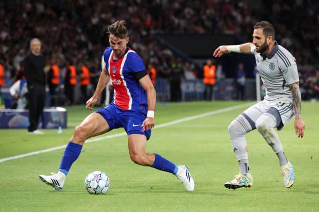 FOOTBALL : Paris Saint Germain Vs SK Slovan Bratislava - Ligue des Champions - 09 09 2026 Fabian Ruiz (Paris Saint Germain) Vs Tigran Barseghyan (SK Slovan Bratislava) ParisFrance  Copyright: xMichaelxBaucherx
