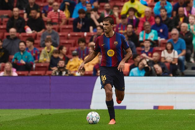 ESP UEFA Champions League soccer: FC Barcelona vs. Feyenoord Rotterdam. Rodrigo Hernandez (Rodri) of FC Barcelona during the UEFA Champions League soccer match between FC Barcelona and Feyenoord Rotterdam, played at Spotify Camp Nou Stadium in Barcelona on September 9, 2026, in Spain. Spain Soccer Copyright: xAgenciaxLOFx