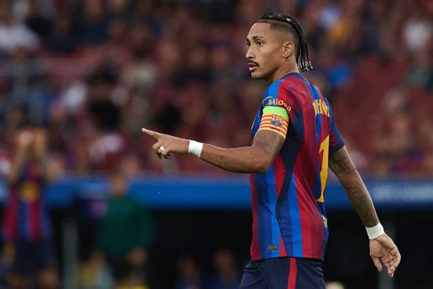 ESP UEFA Champions League soccer: FC Barcelona vs. Feyenoord Rotterdam. Raphinha of FC Barcelona during the UEFA Champions League soccer match between FC Barcelona and Feyenoord Rotterdam, played at Spotify Camp Nou Stadium in Barcelona on September 9, 2026, in Spain. Spain Soccer Copyright: xAgenciaxLOFx