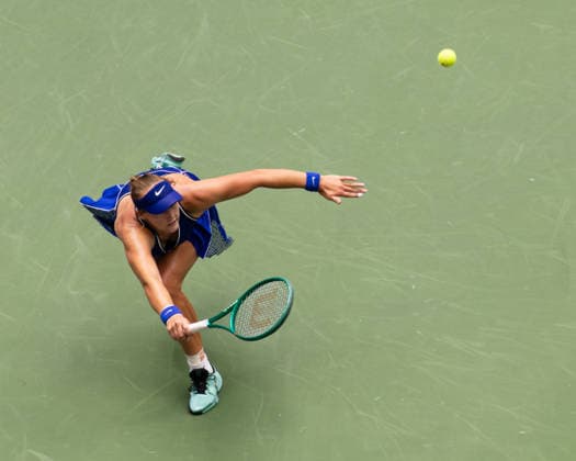 September 9, 2026: Mirra Andreeva in action against Coco Gauff (USA) during their Quarterfinal match at the US Open on September 9, 2026, held at the USTA Billie Jean King National Tennis Center in New York City. CSM New York City USA - ZUMAc04_ 20260909_zma_c04_021 Copyright: xBerniexHaleyx