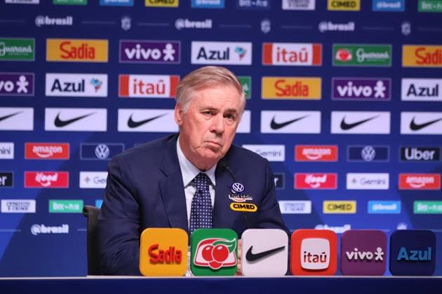 Brazilian national team, Nationalteam squad announcement for friendlies against Australia and India. Rio de Janeiro, RJ, 09.09.2026 - Football-RJ - Carlo Ancelotti, coach of the men s national football team, during the announcement of the squad for the friendlies against Australia and India, at the headquarters of the Brazilian Football Confederation - CBF, in Barra da Tijuca, west side of the city, this Wednesday, the 9th.(Foto: Charles Sholl Brazil Photo Press Brazil Photo Press) INTERNATIONAL Rio de Janeiro Tijuca Bar Rio de Janeiro Brasil Copyright: xCharlesxShollx