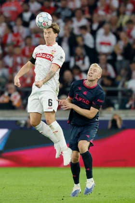 From left to right: Angelo Stiller of VfB Stuttgart and Henrik Bjordal of Viking, in the UEFA Champions League match between VfB Stuttgart and Viking FK at the MHP Arena, Stuttgart, Germany, on September 9, 2026, in action during the UEFA Champions League match between VfB Stuttgart and Viking FK at the MHP Arena, Stuttgart, Germany, on September 9, 2026 Copyright: HMBxMedia xHeikoxBecker