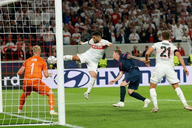 Deniz Undav of VfB Stuttgart takes a shot during the UEFA Champions League match between VfB Stuttgart and Viking FK at the MHP Arena in Stuttgart, Germany, on September 9, 2026, Stuttgart, Germany, on September 9, 2026 Copyright: HMBxMedia xHeikoxBecker