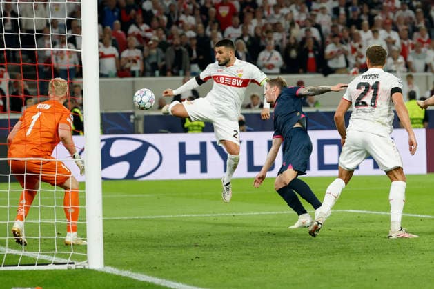 Deniz Undav of VfB Stuttgart takes a shot during the UEFA Champions League match between VfB Stuttgart and Viking FK at the MHP Arena in Stuttgart, Germany, on September 9, 2026, Stuttgart, Germany, on September 9, 2026 Copyright: HMBxMedia xHeikoxBecker