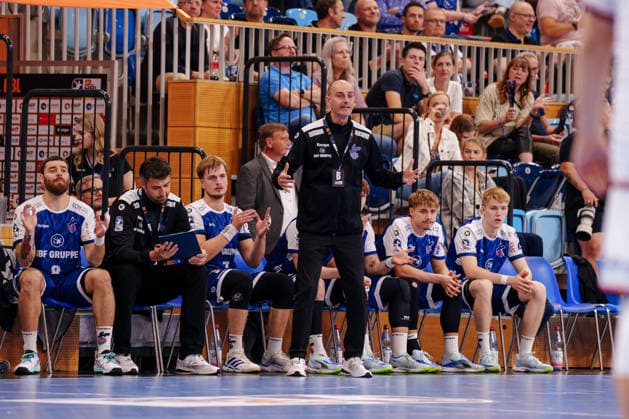 2 Handball Bundesliga 2, Matchday 1: VfL Potsdam vs. TV 05 Hüttenberg 0–7. Emir Kurtagic 1. VfL Potsdam, Coach, on September 9, 2026, at the MBS Arena, Potsdam, Brandenburg, Germany