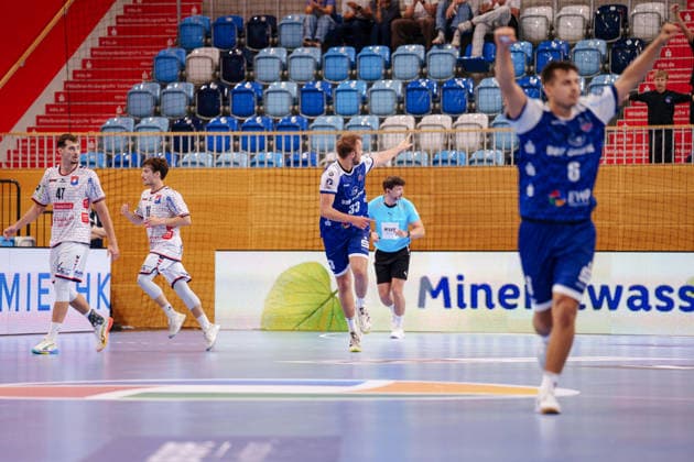 2 Handball Bundesliga 2, Matchday 1: VfL Potsdam vs. TV 05 07 Hüttenberg; Tim Niclas Schröder 1 (VfL Potsdam, No. 33) on September 9, 2026, at the MBS Arena, Potsdam, Brandenburg, Germany