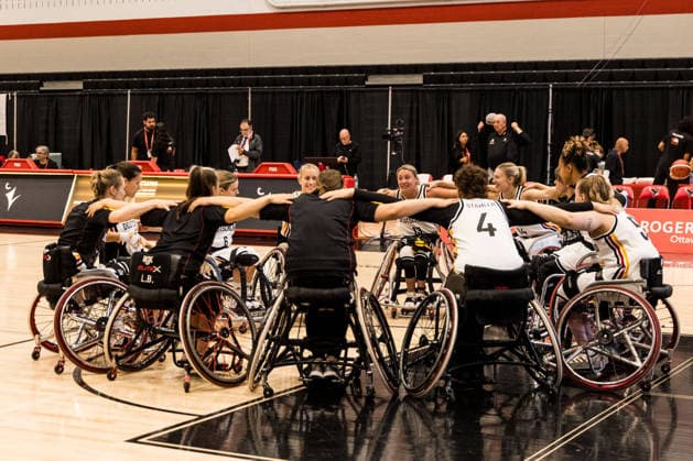 OTTAWA, CANADA - SEPTEMBER 09: Team circle of Team Germany during the Ottawa IWBF Wheelchair Basketball World Championships match between Germany vs. Japan at Carleton University on matchday 1 of the Ottawa IWBF Wheelchair Basketball World Championships on September 09, 2026 in Ottawa, Canada. Canada Copyright: xSteffiexWunderlx