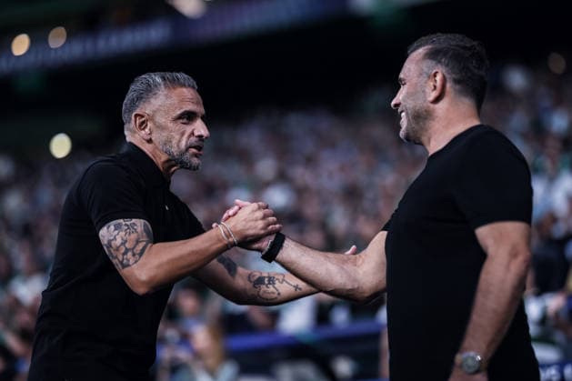September 9, 2026, Lisboa, Lisboa, Portugal: Rui Borges Head Coach of Sporting CP and Okan Buruk Head Coach of Galatasaray shake hands during the UEFA Champions League 2026 27 League Phase MD1 match between Sporting CP and Galatasaray at Estadio Jose Alvalade on September 09, 2026 in Lisboa, Portugal. Lisboa Portugal - ZUMAg283 20260909_zsp_g283_100 Copyright: xJoaoxGregoriox